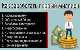 Как заработать миллион рублей за один день, за месяц, за год?